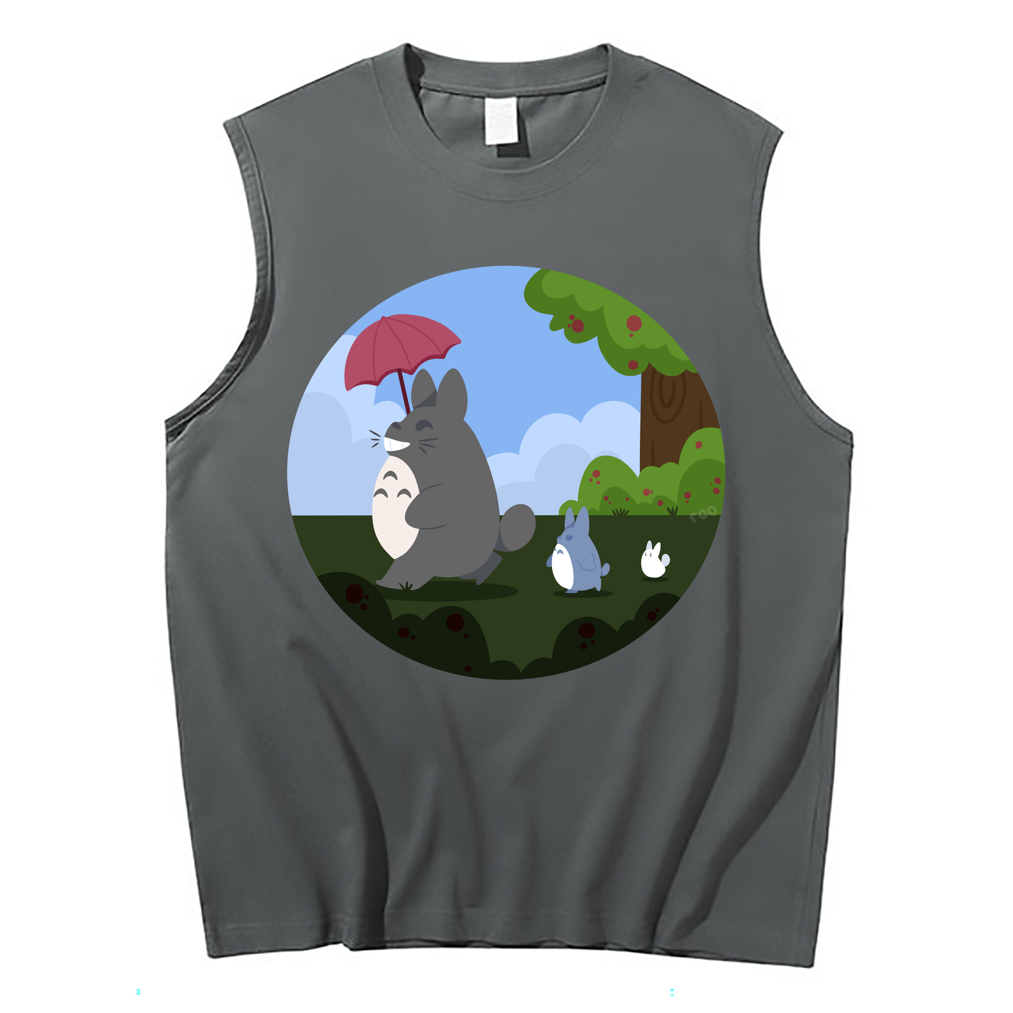 （画像用） となりのトトロ 草壁メイ 草壁サツキ My Neighbor Totoro Satsuki Kusakabe Mei Kusakabe コットン100％タンクトップ（フロントプリント）